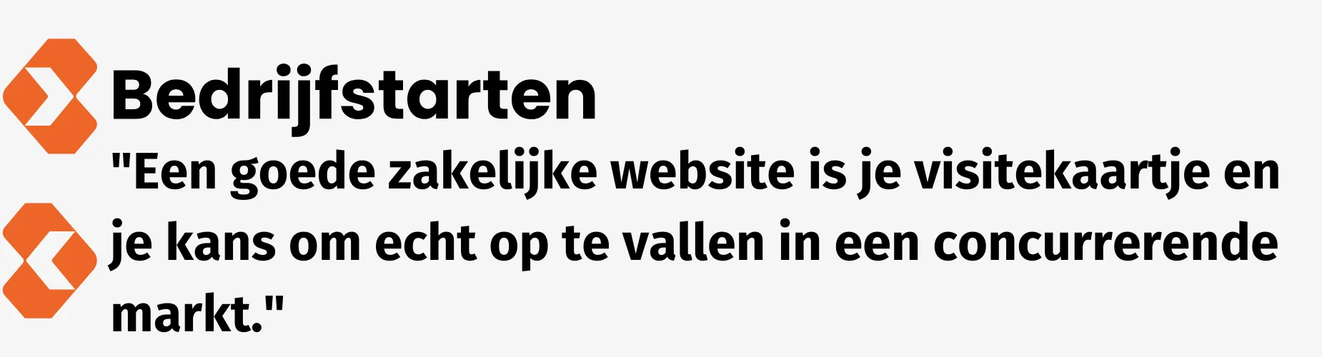 een goede zakelijke website is je visitekaartje